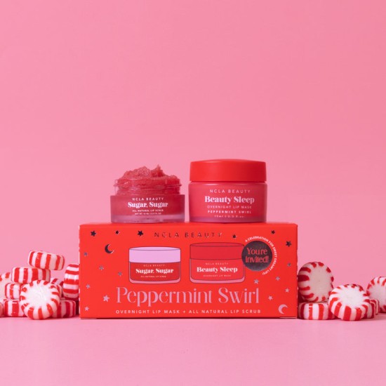 NCLA BEAUTY Peppermint Swirl Slumber Party Lip Set