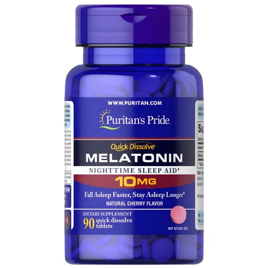 Puritan's Pride Melatonina 10 Mg Dissolve 90 Tablets