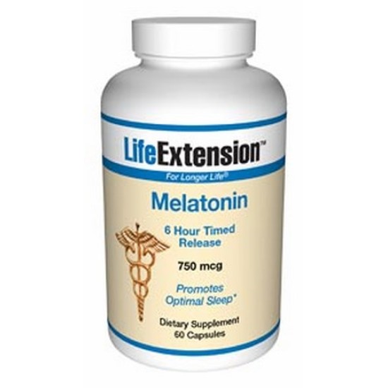 Lef Melatonin Time Release 750 Mcg 60 Caps